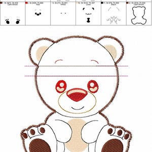 ITH Bear Bag/Pouch Boo Boo Bear 3 Sizes Completely In The Hoop DIGITAL Embroidery design image 4