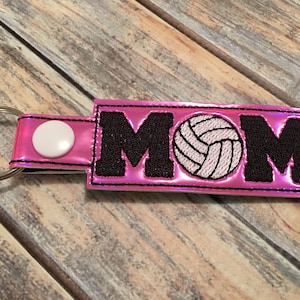 Volleyball Mom - Key Fob In The Hoop - DIGITAL Embroidery DESIGN