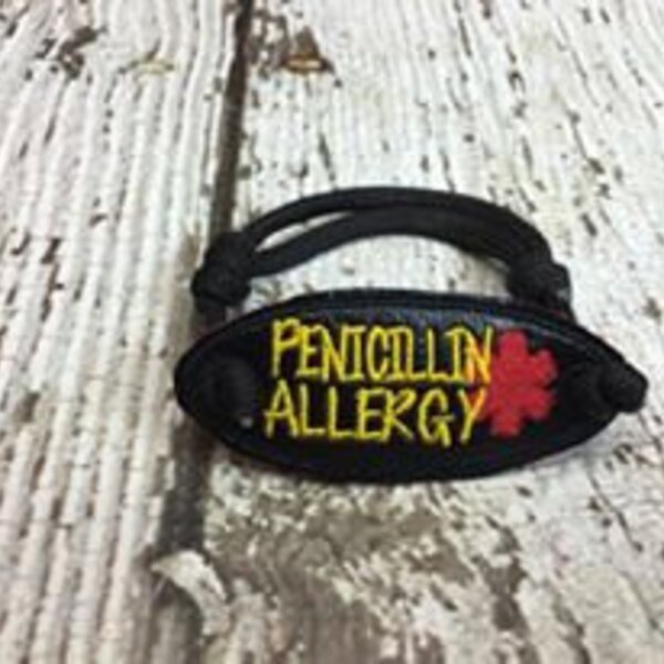 Penicillin Allergy  - Medical - ITH - Bracelet Tab - DIGITAL Embroidery DESIGN