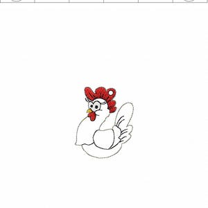 Crazy Chicken Lady 2 Design Styles Snap/Rivet Key Fob DIGITAL Embroidery Design image 3