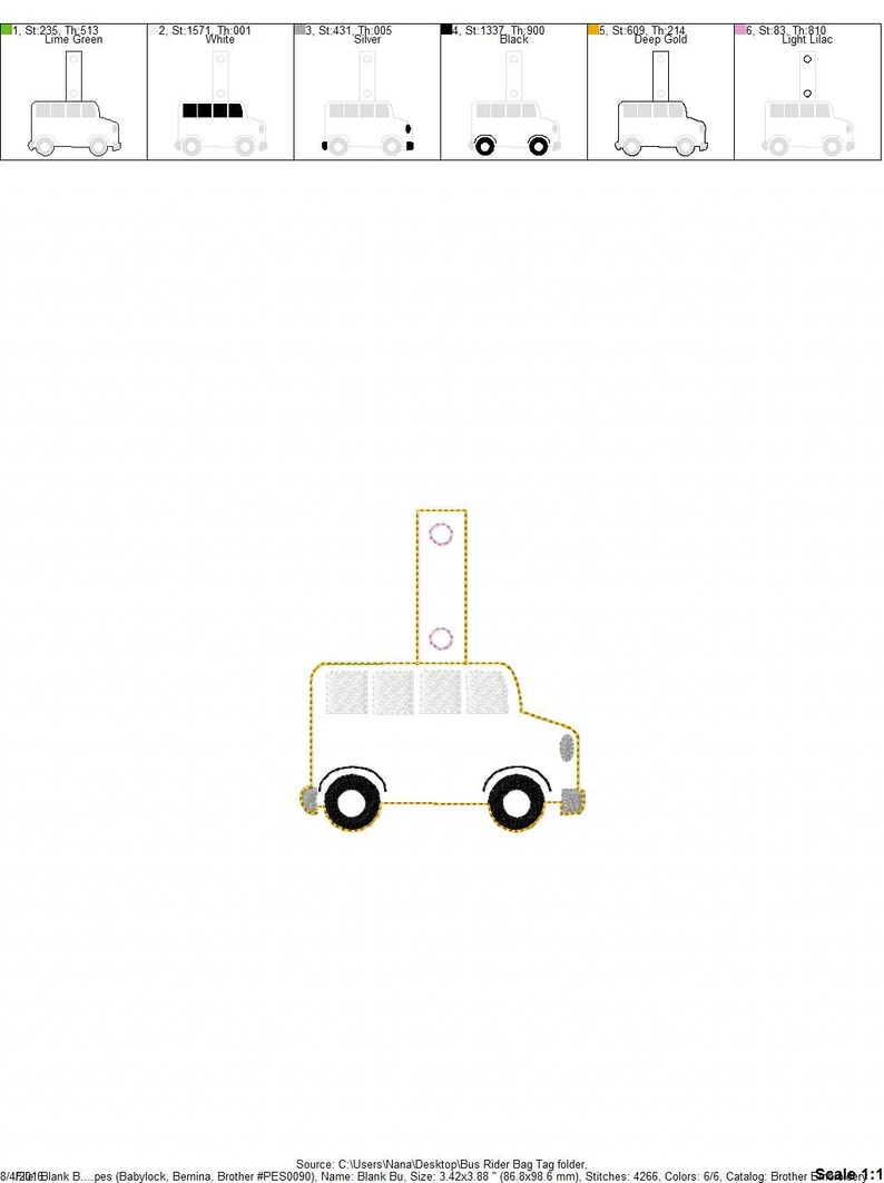 Bus Rider Paper Bus Rider - AND Blank School Bus - 2 Files Included - BAG TAG- Digital ...