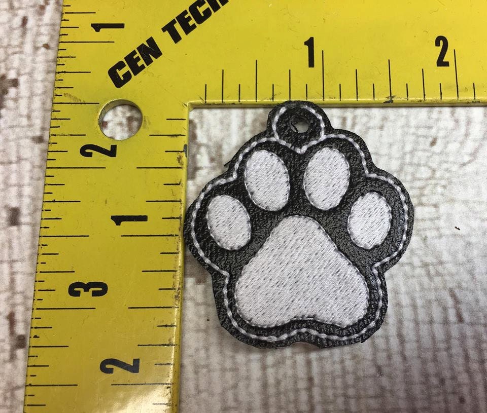 Patte imprimé manches clé couvre-clés chien chat secours broderie
