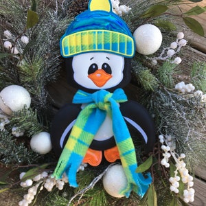 Boy Penguin - Wreath Set - 5 x 7, 6 x 10 and 8 x 12 Included  - DIGITAL Embroidery Design