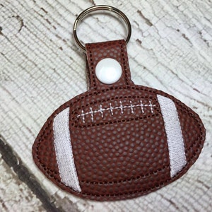 4" Football Bag Tag - 5 x 7 hoop - In The Hoop - Snap/Rivet Key Fob - DIGITAL Embroidery Design