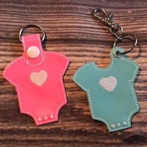 Baby Bodysuit - In The Hoop - Key Fob - 2 Styles - DIGITAL Embroidery Design