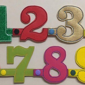 SNAP Together Numbers 1-15 Plus, Minus and Equal Sign included  - Flashcards - Toys - In The Hoop - DIGITAL Embroidery Design
