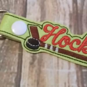 Hockey - Key Fob In The Hoop - DIGITAL Embroidery DESIGN