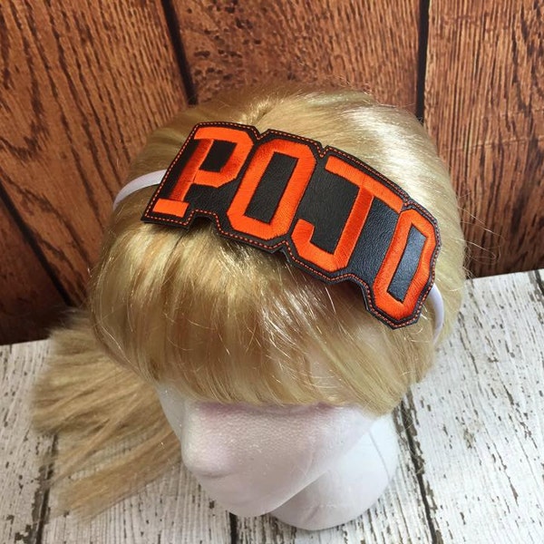 POJO - Team Headband Slip On - DIGITAL EMBROIDERY Design