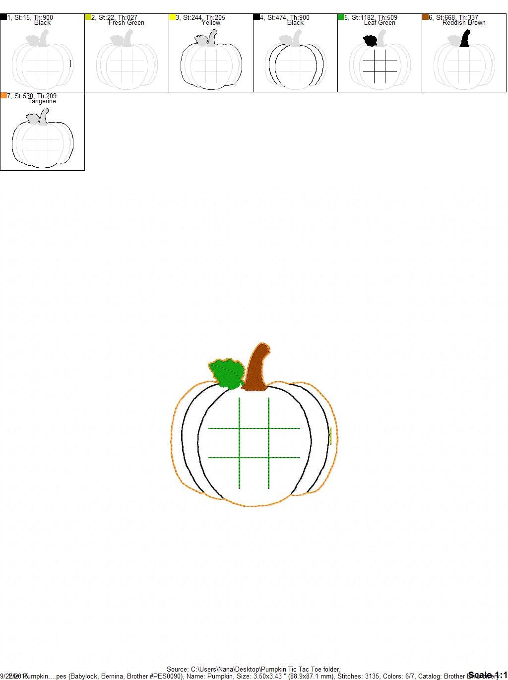 Pumpkin Tic Tac Toe Board Game Fall Halloween | Etsy