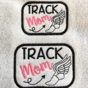 Track Mom Hat PATCH - 2 Sizes -  DIGITAL Embroidery Design