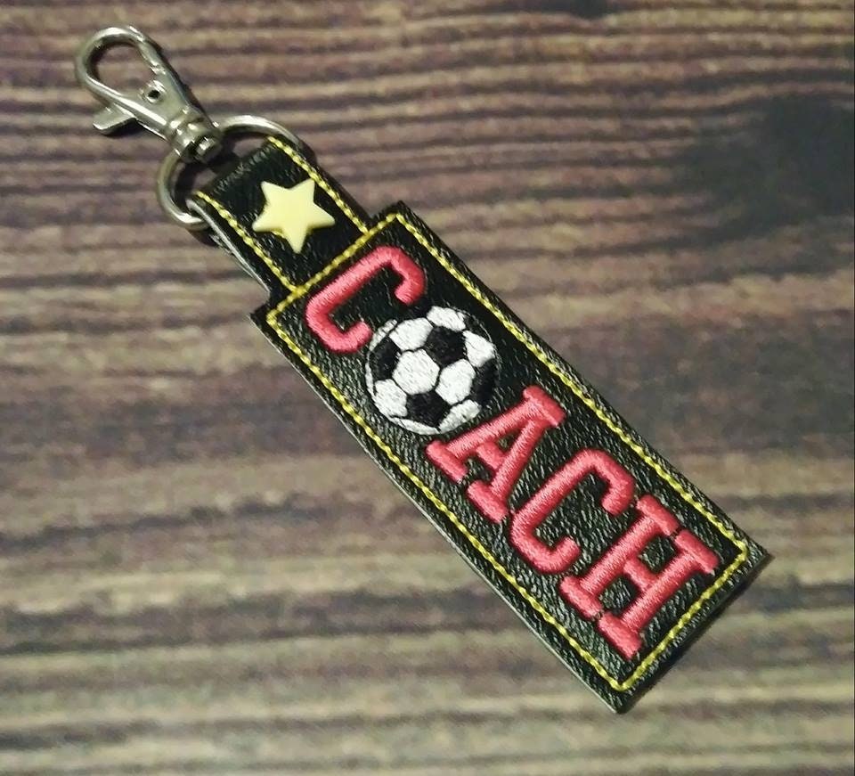 COACH key chain fob F31012 black leather USB 8gb flash drive external logo  $75