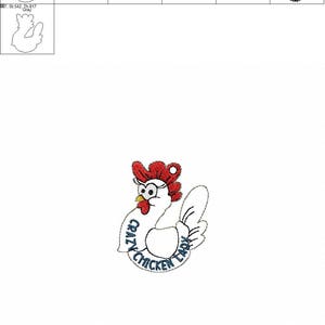 Crazy Chicken Lady 2 Design Styles Snap/Rivet Key Fob DIGITAL Embroidery Design image 8