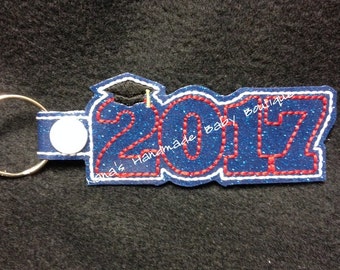 2017 Graduation SNAP Key Fob In The Hoop - DIGITAL Embroidery DESIGN