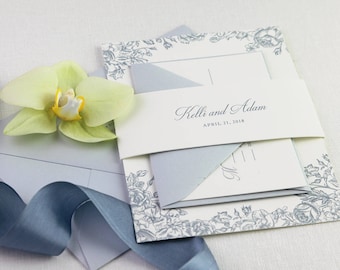 Letterpress Wedding Invitation