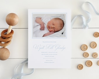 Baby Photo Birth Announcements Letterpress