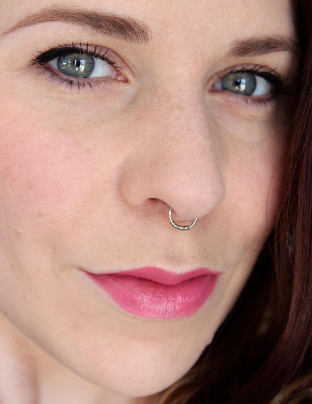 Fake Nose Ring Set of Two Faux Piercing No Pierce Septum Etsy