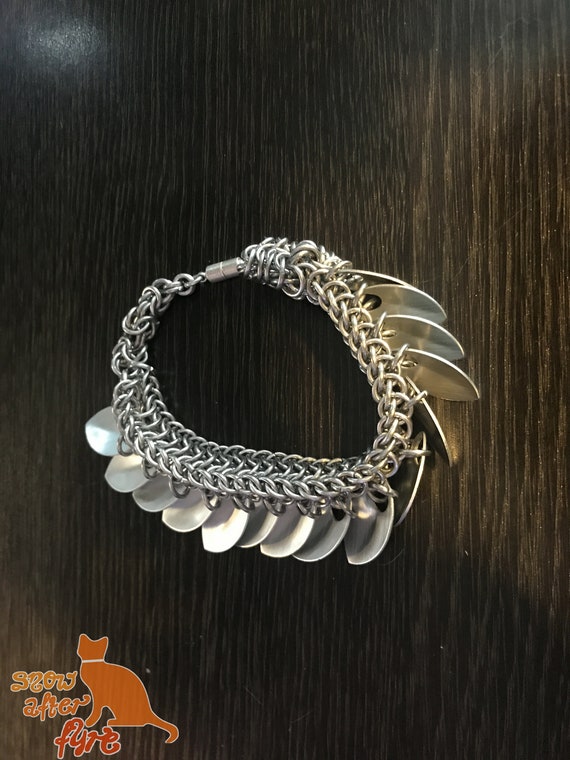 Silver Chainmaille Dragon