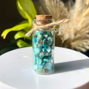 Nevada Turquoise Treasure: Vial of Rough Nuggets from the Silver Fox Mine - Mineral Specimen