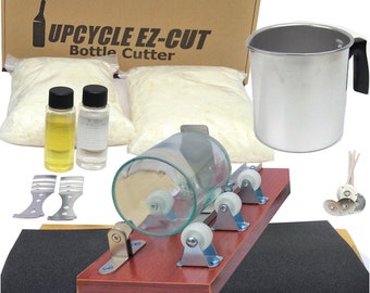Deluxe Candle Making Kit with Bottle Cutter to Make Candles Out of Wine Bottles: Soy Wax, Fragrance Oil, Wicks, Melting Pot, Wick Holders