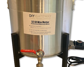 52 LB or 67 Super Large Wax Melter for Candle Making: Electric Aluminum Wax Melting Pot Machine + Regular Size Quick-Pour Spout & Free Ebook