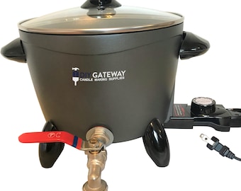 Fundidor de cera para hacer velas, gran máquina eléctrica para fundir cera de 10 libras con pico de vertido rápido y libro electrónico gratuito