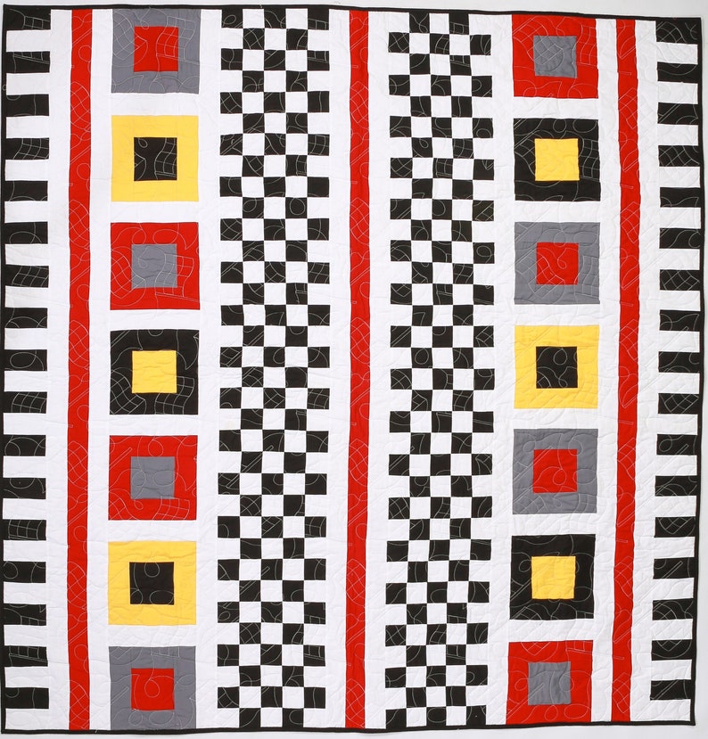 Digital Quilt Pattern Checks Mix made from 2 1/2 Etsy