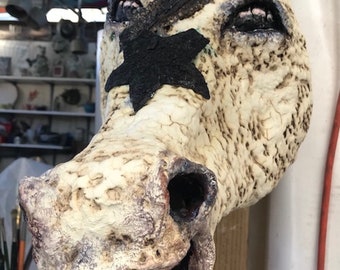 Decoración caprichosa de la pared de la cabeza del caballo