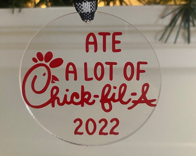 Chick Fil A Lover Acrylic Christmas Ornament Etsy