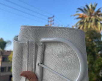 80s Pleather Belt / Size L
