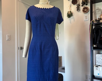 Royal Blue Vintage Empire Dress / Size S