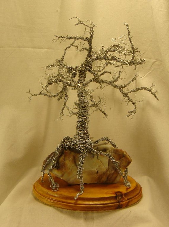 Oak Wire Tree Sculpture Rugged Wire Tree Sculpture On Flint Etsy