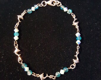 Silver Dolphin Summer Charm Bracelet