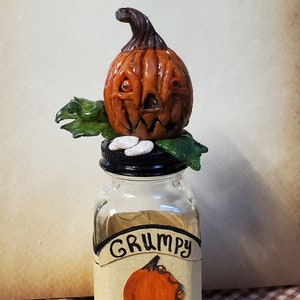 Grumpy Pumpkin Seeds Halloween ingredient/potion Jar