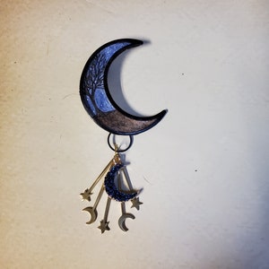 Original Water color Moon celestial pin