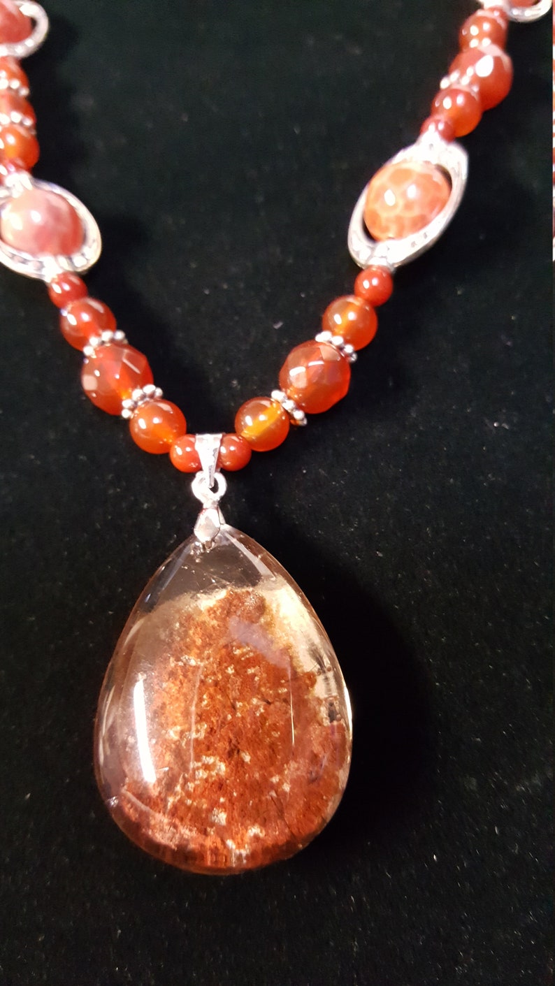 Ghost Phantom Quartz Beaded necklace