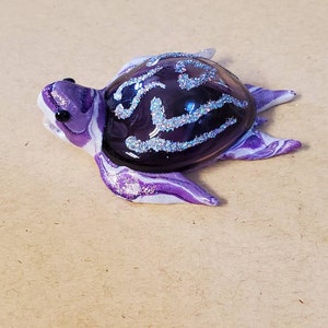Clay and Blown Glass Turtle