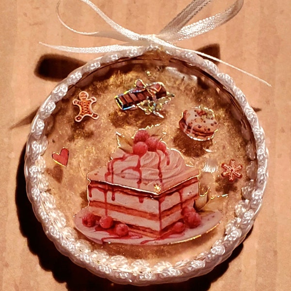 Christmas Dessert Ornament/Magnet/Pin your choice