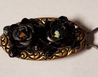 Victorian Gothic Rose Barette