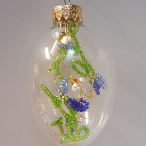 Ornement en oeuf Pâques/printemps perles verre