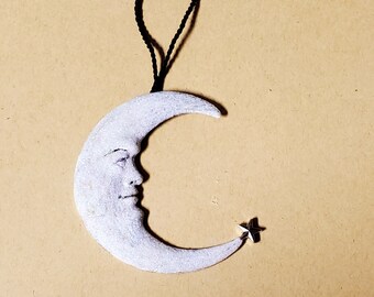 Man in the Crescent Moon Ornament