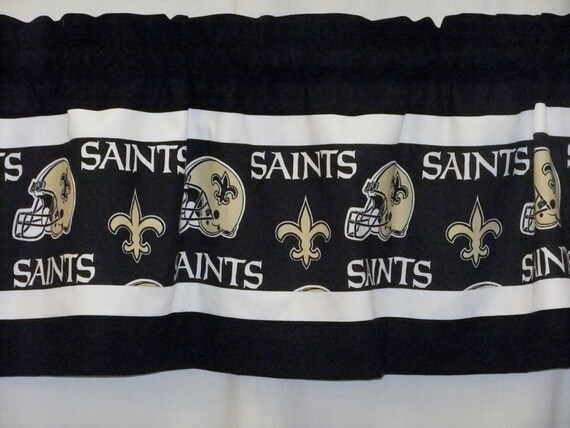 New Orleans Saints Nfl Football Black White Custom Pieced Etsy