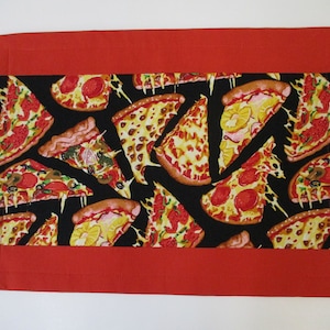 Pizza Party Placemat, 18&quot; wide x 13&quot; high, Washable