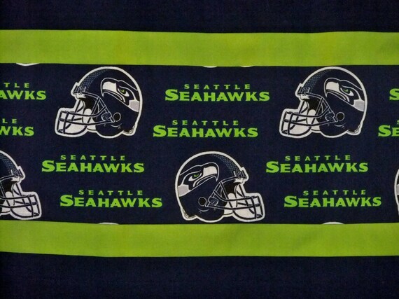 Seattle Seahawks Nfl Football Navy Blue Green Custom Design Valance Curtain Choose Lined Or Unlined Curtain 40 52 80 W X 13 L