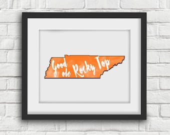 Tennessee Vols, Universität von Tennessee, gute alte Rocky Top, Volunteer, Graduierung Geschenk, Tennessee Volunteers, UT Fußball, felsigen oberste Kunst