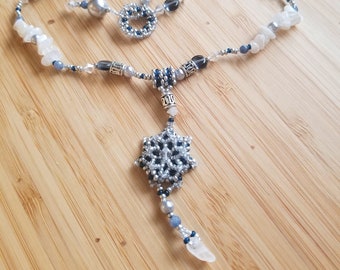 North Star Ketting Astral Polaris Charme Shiny Celestial Safe Travels Moonstone Swarovski Crystal Navy Wedding Bruidsketting Hanger Hanger