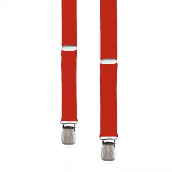DOLL & TEDDY BEAR Suspenders - Skinny Red - 1/2" Width X 10" Length Fits up to 14" or 18" Tall Toys