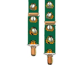 GARFIELD KID'S SUSPENDERS - 3 Sizes for Better Fit - Ages 1 to 12 - 1 1/4" Width Elastic