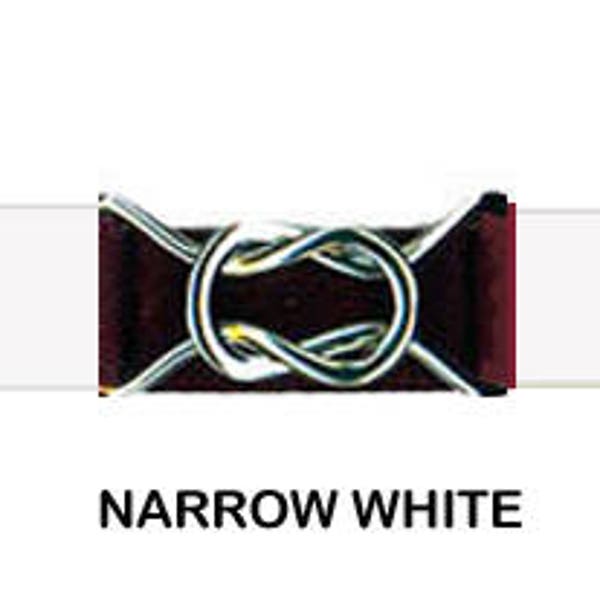 STRETCH BELT - WHITE * 3/4" Width Narrow Elastic * 3-Sizes for Kids & Adults *  Adjustable on Both Sides