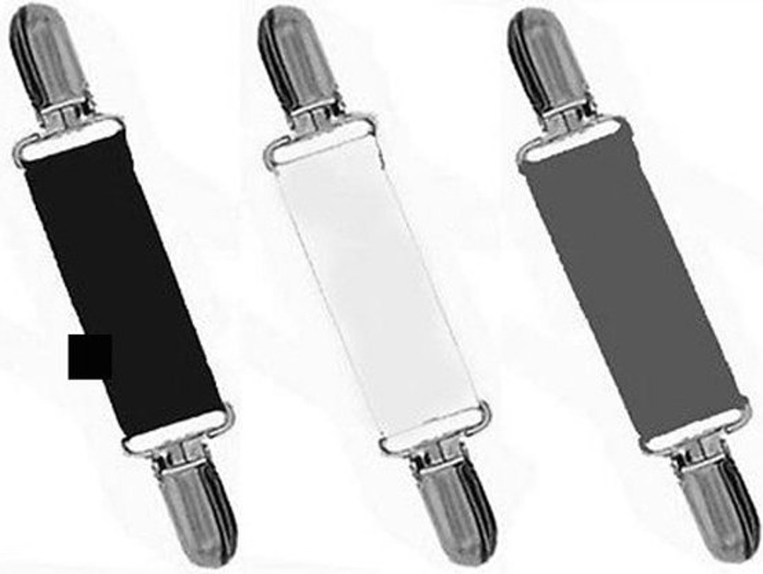 DRESS CLIPS Set of Charcoal..white..medium Gray Gold or Silver Insert