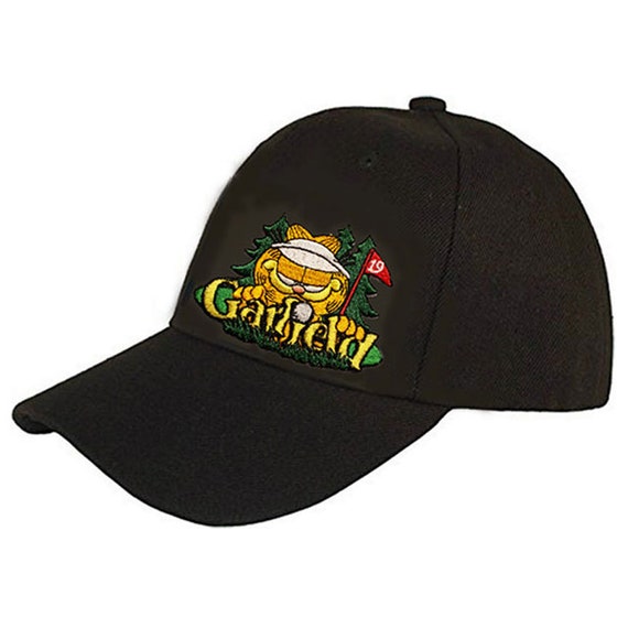 GARFIELD GOLFING HAT on Black..green..navy..tan Embroidered Logo